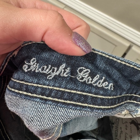 Cowgirl Tuff Straight Golden Jeans 28x30 - Picture 7 of 9